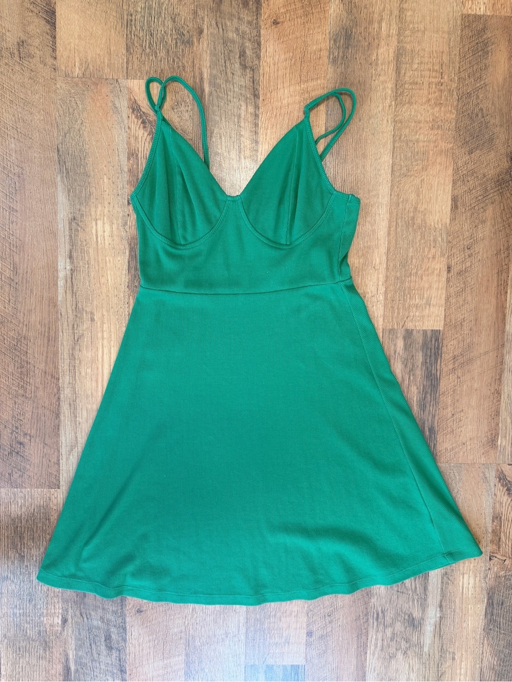 wild fable Emerald Green Spaghetti Strap A-Line Dress